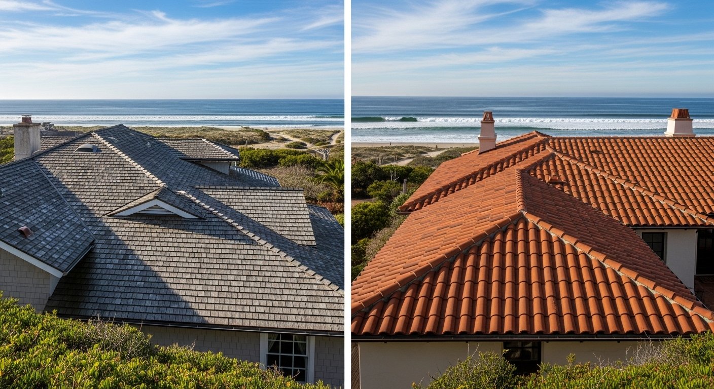 Tile vs Shingle Roofing on the Central Coast